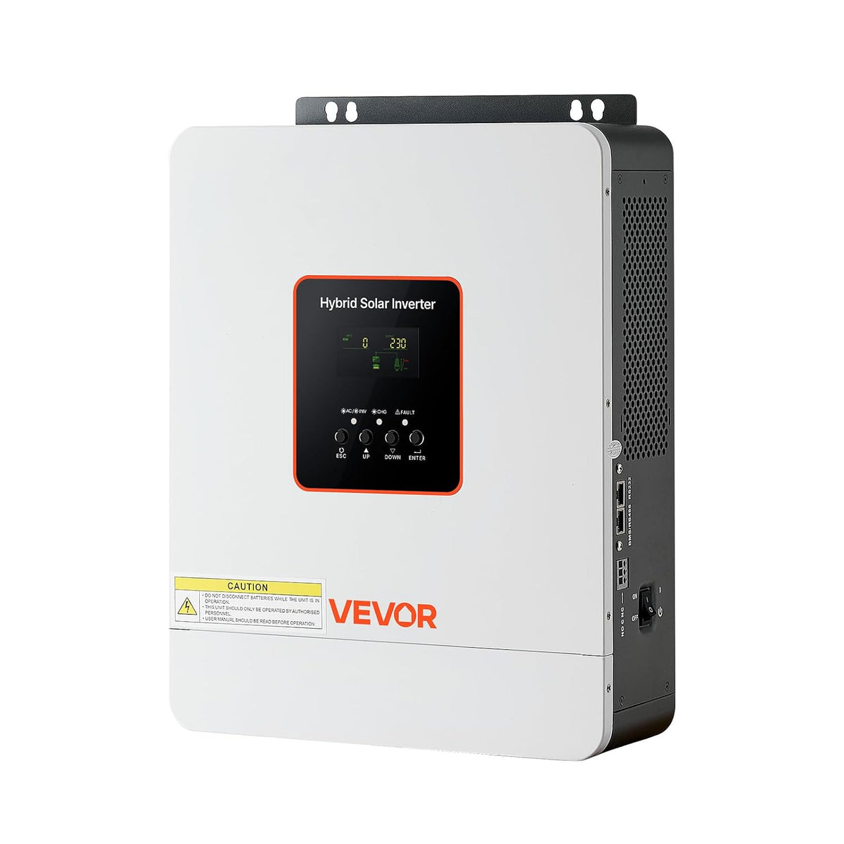 Vevor Hybride omvormer, 3000 W, 24 V DC naar 230 V AC, geïntegreerde 80 A MPPT zonne-regelaar, compatibel, omvormer en oplader, zuivere sinusgolf