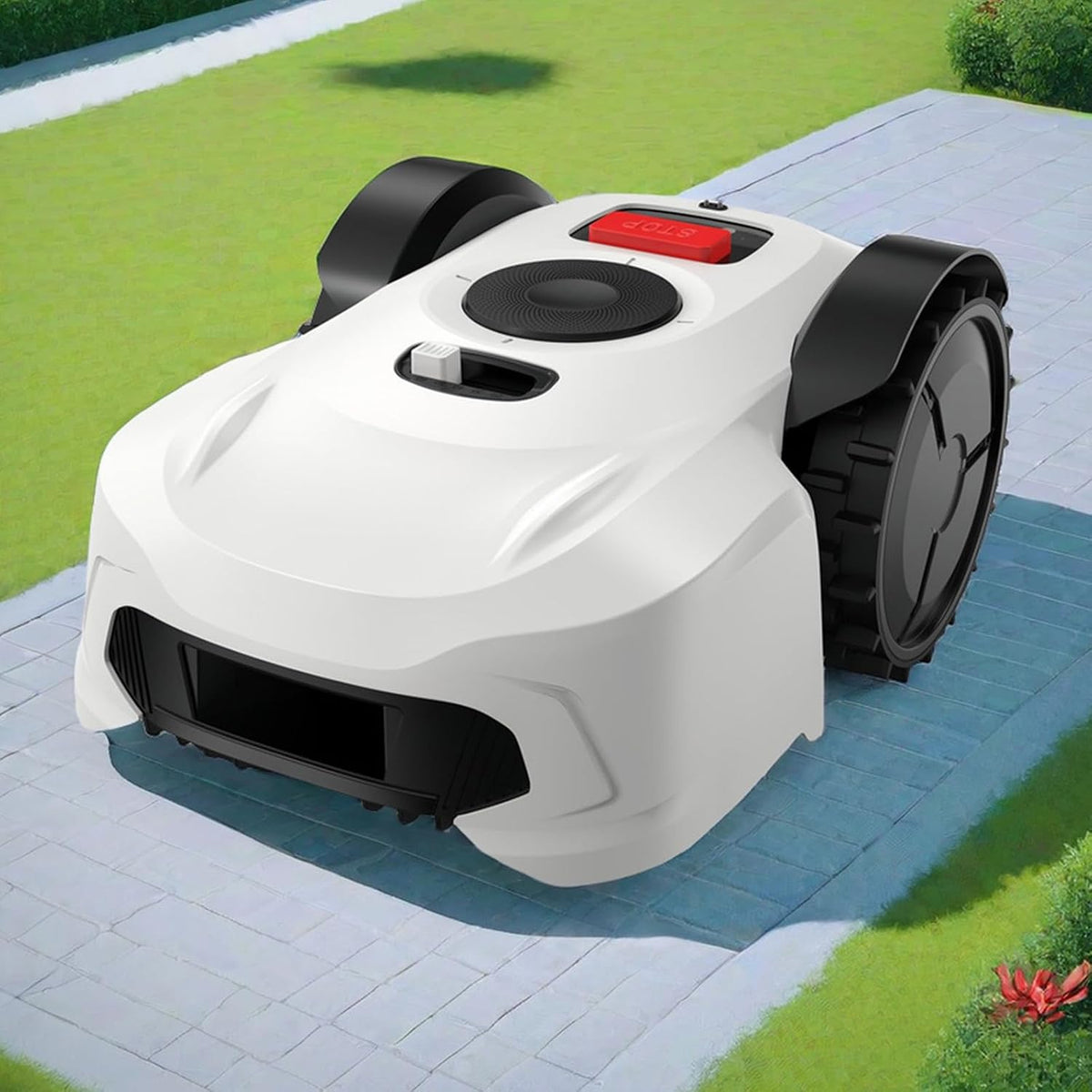 Naturalpowev Robotmaaier Robot grasmaaier 1/4 Acre / 10.890 Sq. Ft, Automatische grasmaaier APP-besturing, Automatisch zelf opladen, met grenslijn