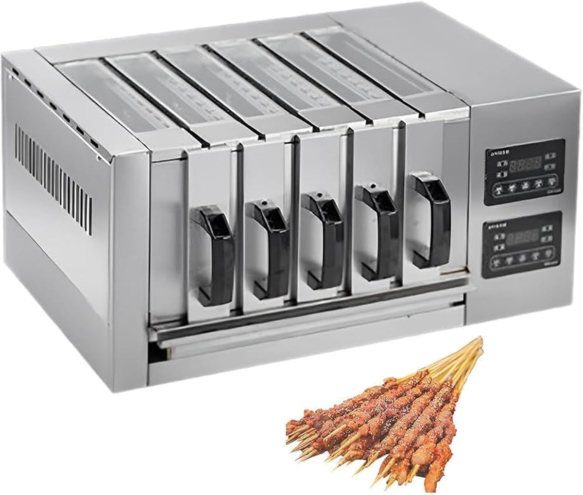 YOtat Grill Commerciële Lade Barbecue, 3/5/7 Laag Multifunctionele Elektrische Barbecue Vleesspiesjes Machine, Met 0-300 °C Temperatuuraanpassing, Bbq