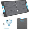 E-POWO Monokristallijne zonnepanel 110W draagbaar zonnepaneel, 23,5% hoog rendement ETFE opvouwbare zonnepanelen oplader, QC3.0 USB, IP67 waterdicht
