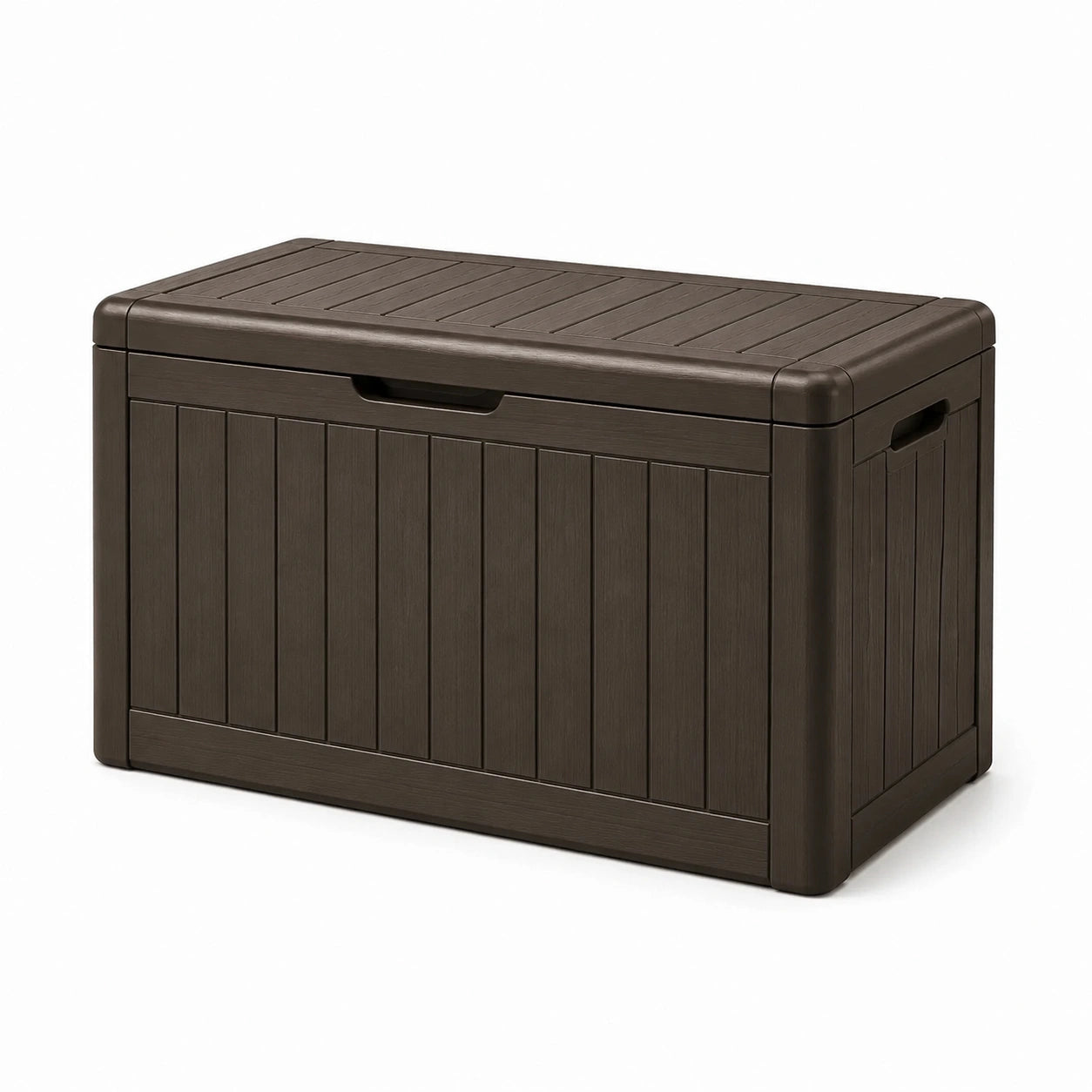 Baule da giardino in plastica marrone