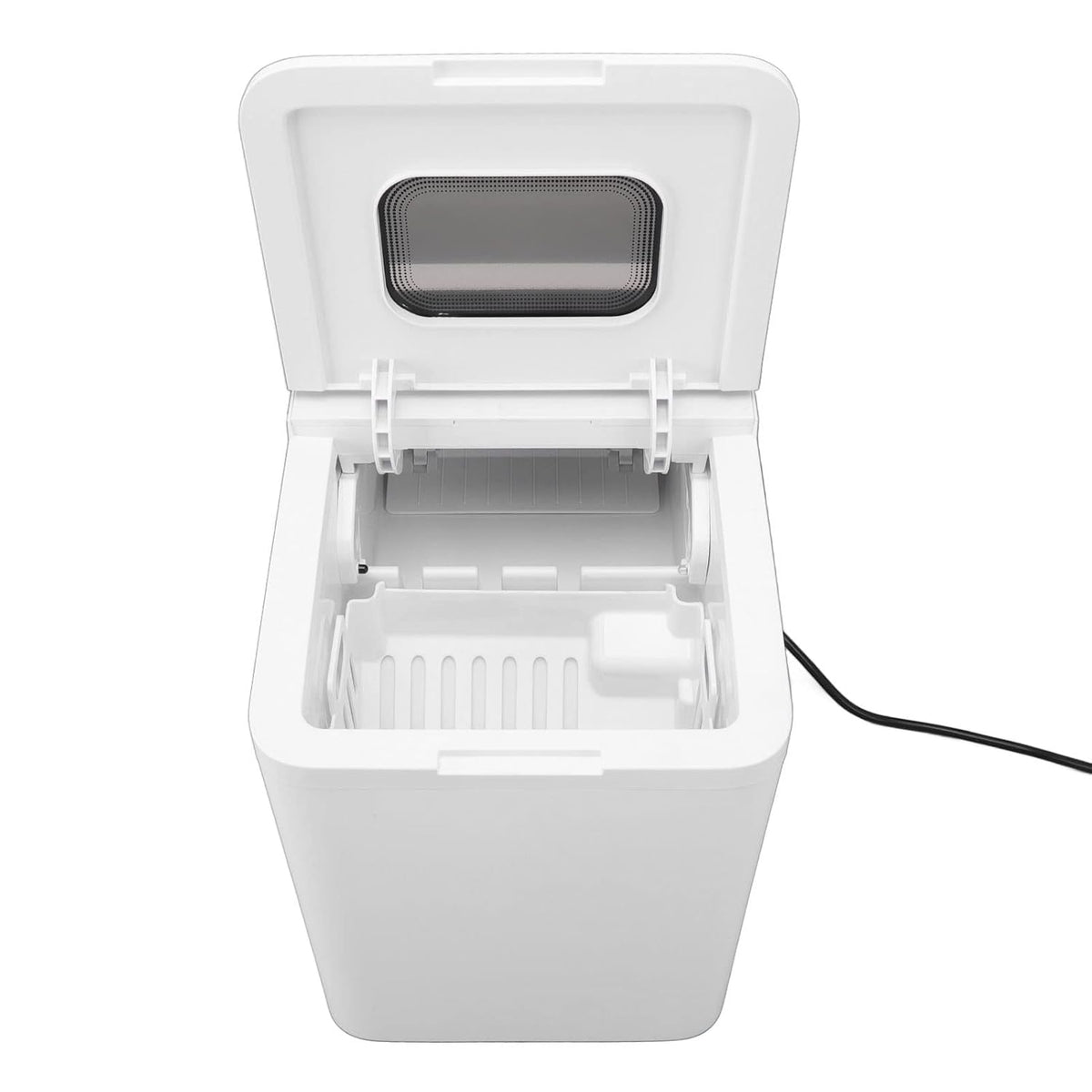 Ijsmachine Oebuafi Draagbare Aanrecht Compacte Ijsblokjesmachine, met Stille Werking 1,5 Liter Watertank, voor Keukenkantoor Thuisgebruik