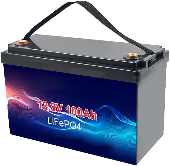 JHKJ Accu's 12,8V 100Ah LiFePO4 lithium-ijzerfosfaatbatterij, met ingebouwd BMS