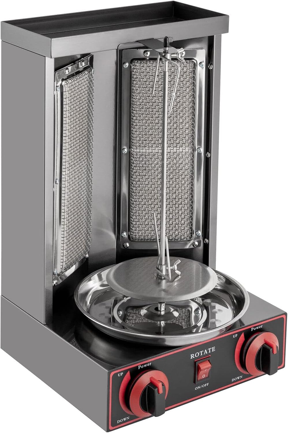 Grill Shzicmy Dönergrill, 3000 W, 220 V, met kebab machine, elektrische LPG kebab machine, verticale gyrogrill, met temperatuurinstellingsschakelaar