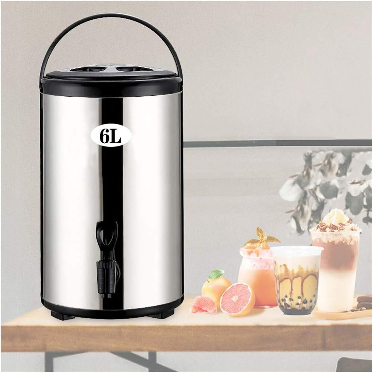 Yxcmd Waterdispenser Heetwaterdispenser, 20 Liter drankencontainer RVS, Lekkagevrij Tappunt, voor Koude/Hete Drank, Ideaal, voor Kantines