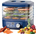 Voedseldroger Huis en Keuken, met instelbare temperatuur van 35-70°C, 72-uurs timer, met 5 trays, 220W elektrische fruitdroger, compacte Fresh Dryer