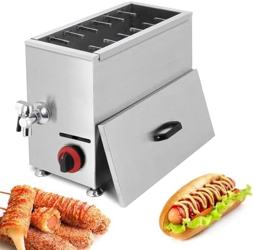 Hot dog machines Maïs Hond Friteuse 21L Commerciële Kaas Hot Dog Sticks Maker Machine, voor Restaurant, Winkel, Thuis