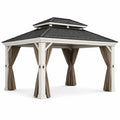 Gazebo in legno da esterno con tetto a scandole