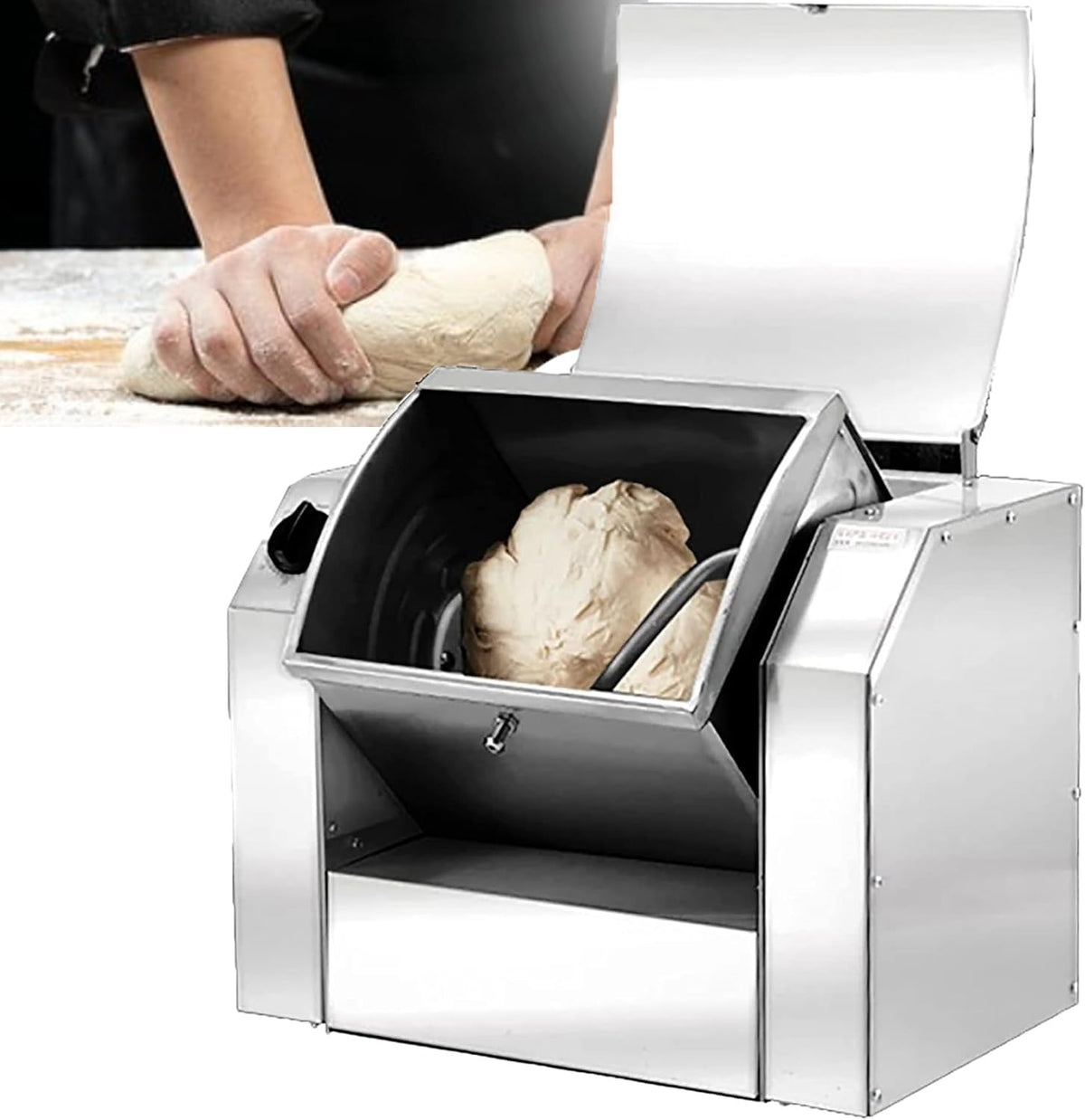 Zhixumm Staande mixer CommerciëLe Deegmixer, 3 Kg Kneedcapaciteit Bloemmixer, 1500 W Roestvrijstalen Deegmixermachine, 5kg, Met Timingfunctie