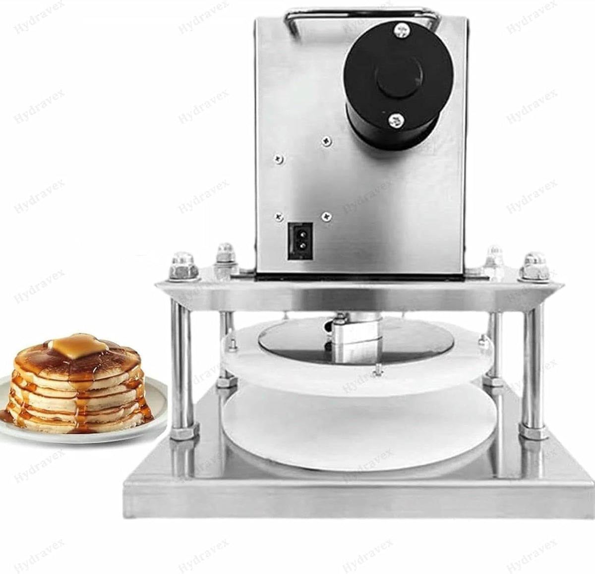 Pizzamaker Ojhgrdfv Elektrische Pizza Deeg Pers Machine, Commerciële Roestvrij Staal Handdruk, Voor Zelfgemaakte Pizza, Tortilla En Gebak Deeg