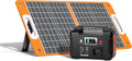 FF Flashfish Aggregat Powerstation, 60 W, 18 V, 200 W powerbank, 230 V draagbaar powerstation, 151 Wh powerstation, met zonnepaneel, zonnepaneel