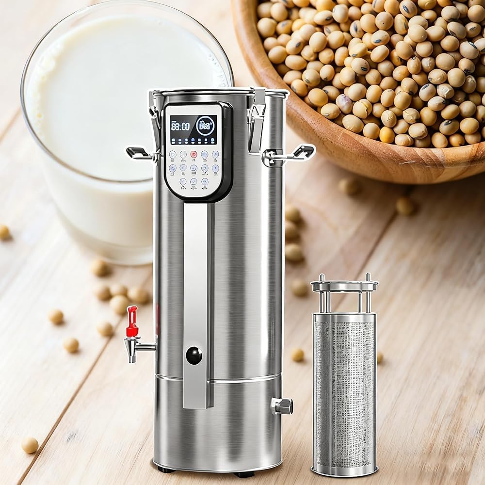 Blender Sojamelkmaker, elektrische machine, met afneembaar filter en slakkenscheiding, led-scherm, voor zelfgemaakte sojamelk en bonenpasta