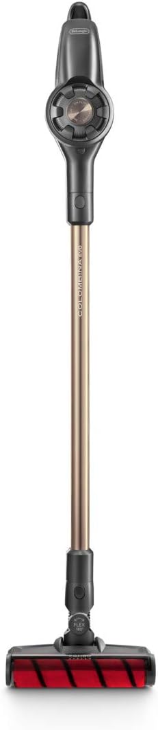 De'Longhi Steelstofzuiger XLM408.DGG Colombina Evo Draadloze elektrische bezem, 400 W, zwart/goud, oplaadbaar, kunststof