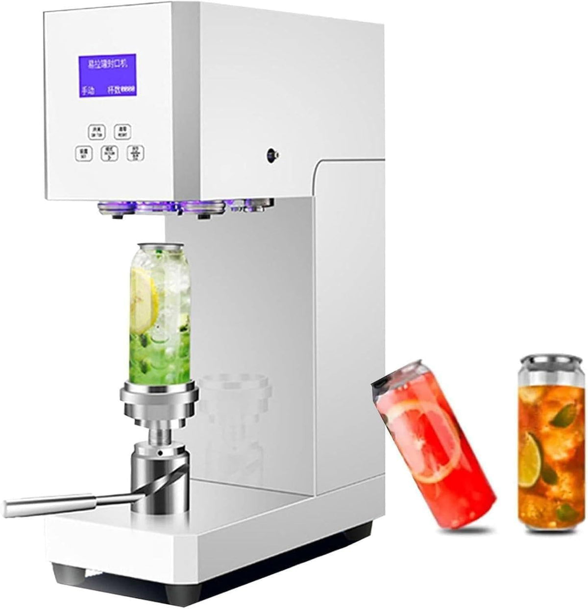 Vacuümsealer 370W Half Automatische Kan Sealer Machine, Voor Aluminium/Plastic Blikken - 5,5 cm Diameter, 4.5'-6.7' Hoogte