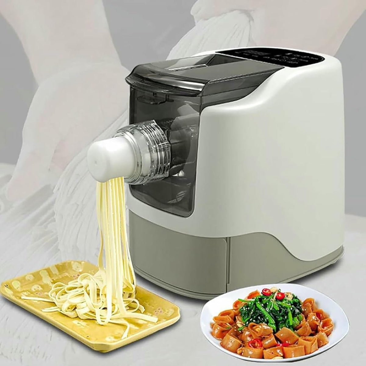 Sdgbcxd Pastamachine Noedelmachine, met opberglade en verwijderbare pakking 6, Wordt geleverd