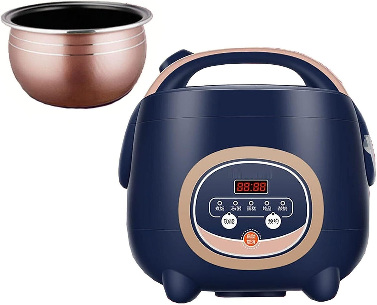 Rijstkoker Mini - compacte anti-aanbakrijstmachine, voor gezond koken en stomen van groenten
