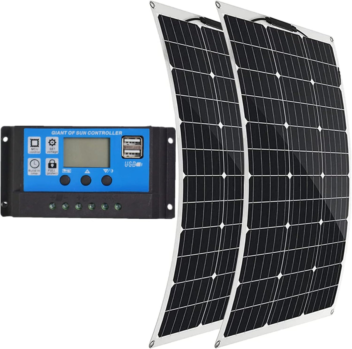 Hmwjd Monokristallijne zonnepanel 1000W 18V zonnepaneel, voor kampeerboten RV