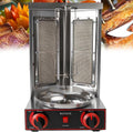 Dfdieratve Grill Shawarma Machine, met 2 Branders, Kip Shawarma Kookmachine, Gas Verticale Grill Gyro Rotisserie Oven Doner Kebab Machine