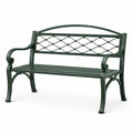 Panchina da giardino in ferro verniciato verde 120 cm