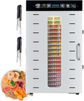 Voedseldroger forplubossmmp Voedseldrogers, Met 2 Fruitclips, En Vleesdroogmachine - 16/20 Lagen, Commerciële Voedseldroger - 1350w/1375w, 20-layer