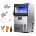 Vevor Ijsmachine Commerciële, 36 kg/dag, met led-display en zelfreiniging, ijsblokjesmaker, roestvrijstalen behuizing, onderbouw-ijsblokjesmachine