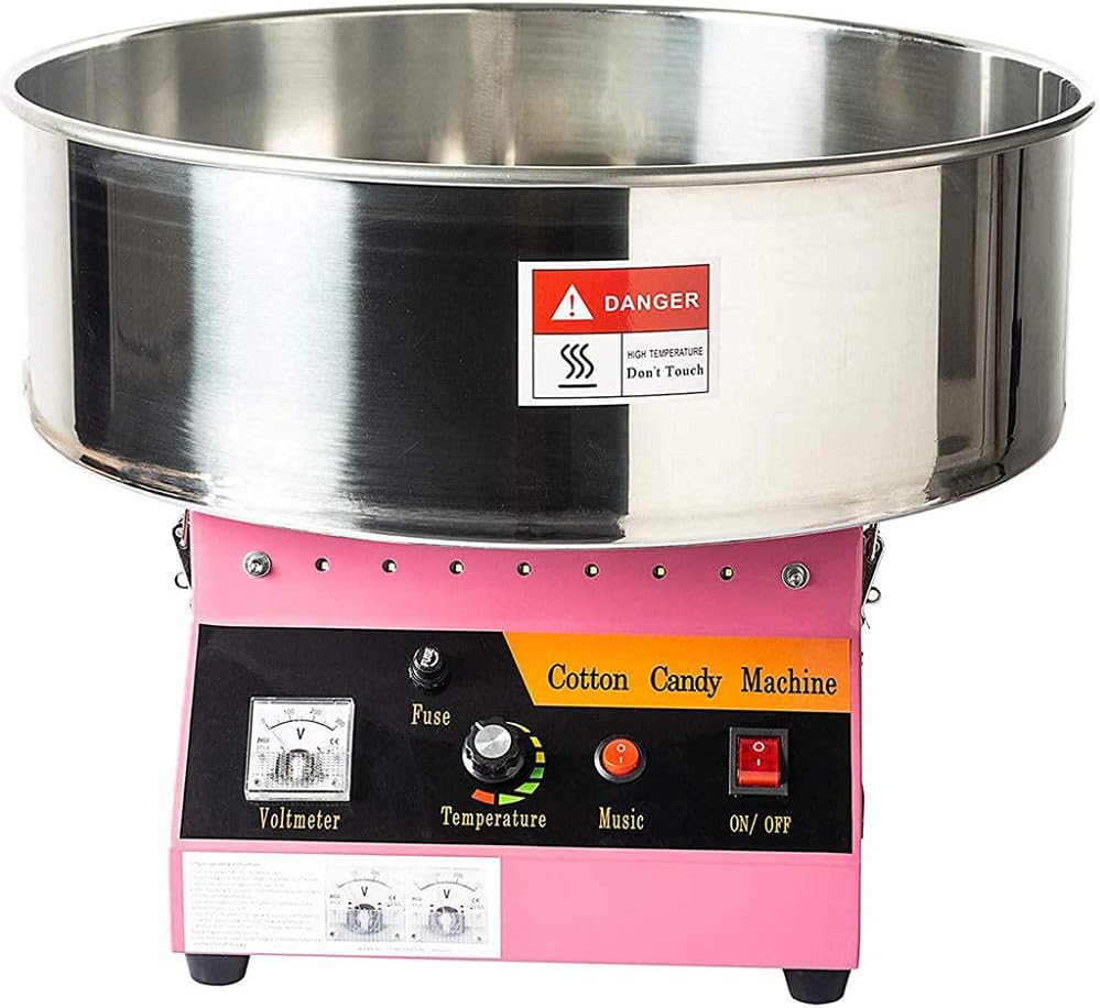 Wymdl Suikerspinmachines Candy Floss Maker Machine Commercieel, Suikerspin Maker Floss Machine Winkelwagen 1000W