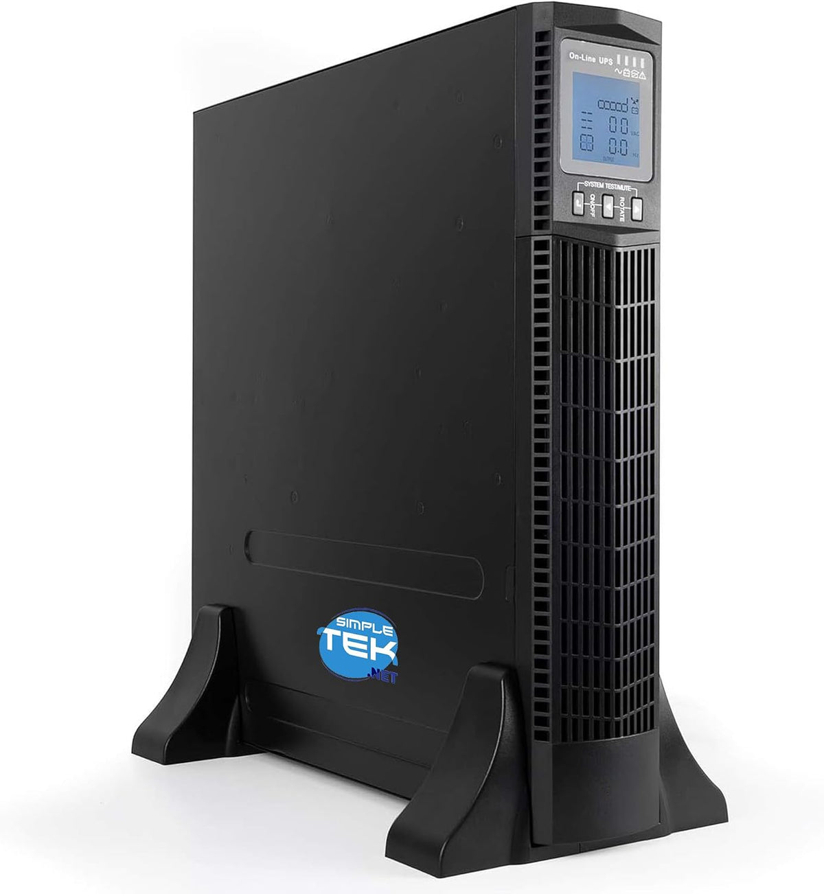 Simpletek Niet-onderbreekbare voeding (ups) - 1000VA/900W online 19' rack, met 6 IEC-, RS232-poorten en LCD-paneel aan de voorzijde, USB