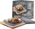 Artestia Grill Kookstenen, voor Biefstuk, Indoor Grill Hot Stone Set, Cooking, voor Barbecue/BBQ/Hibachi/Steak (Een Deluxe Set, met Twee Stenen)