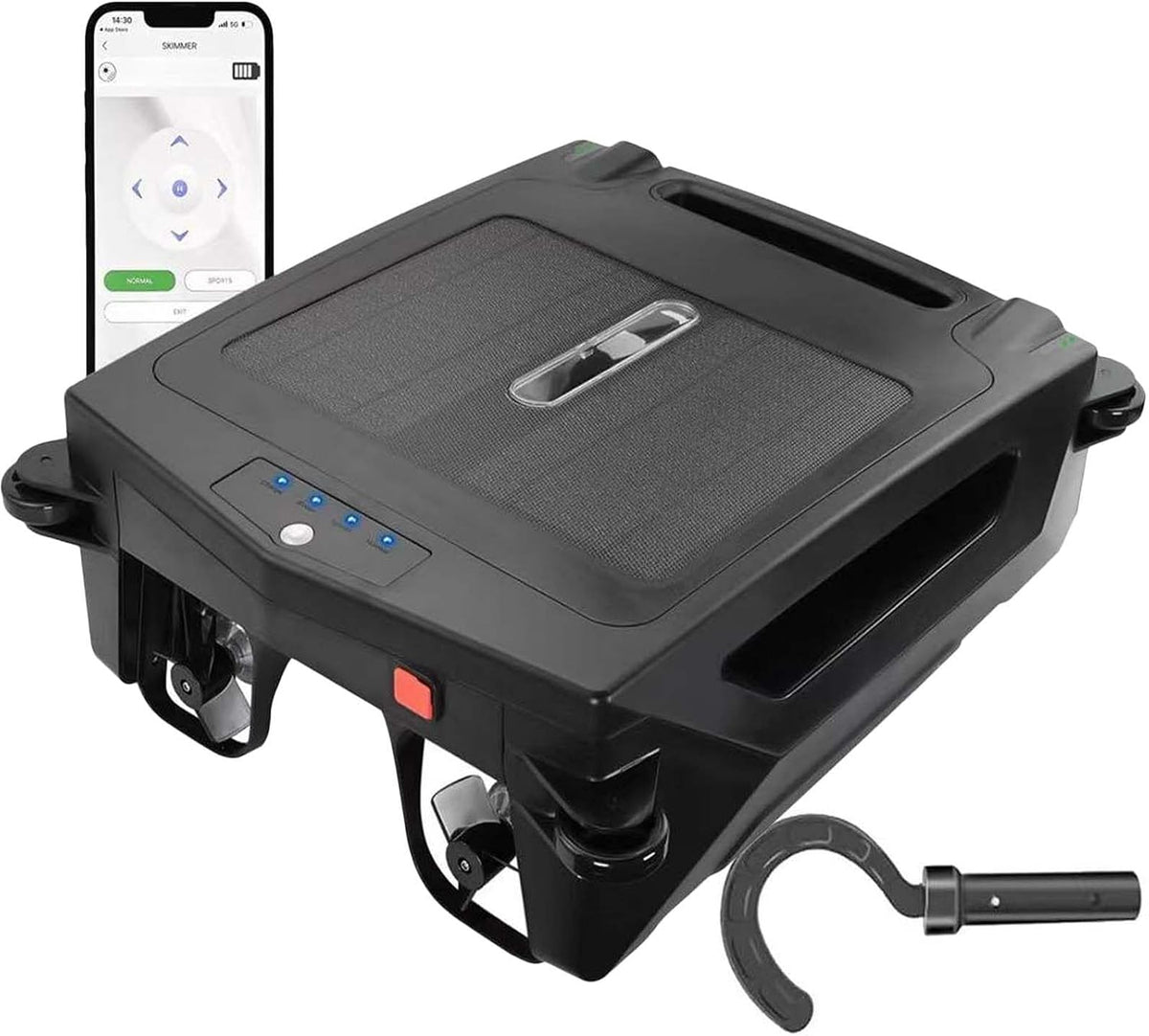 vnmudzeo Zwembadrobot Zonne, Vuilbak Van 4,1 L, Energie Zwembadskimmer, Zwembadreinigingsrobots, Met Bediening Via Mobiele Telefoon, Led, Indicator
