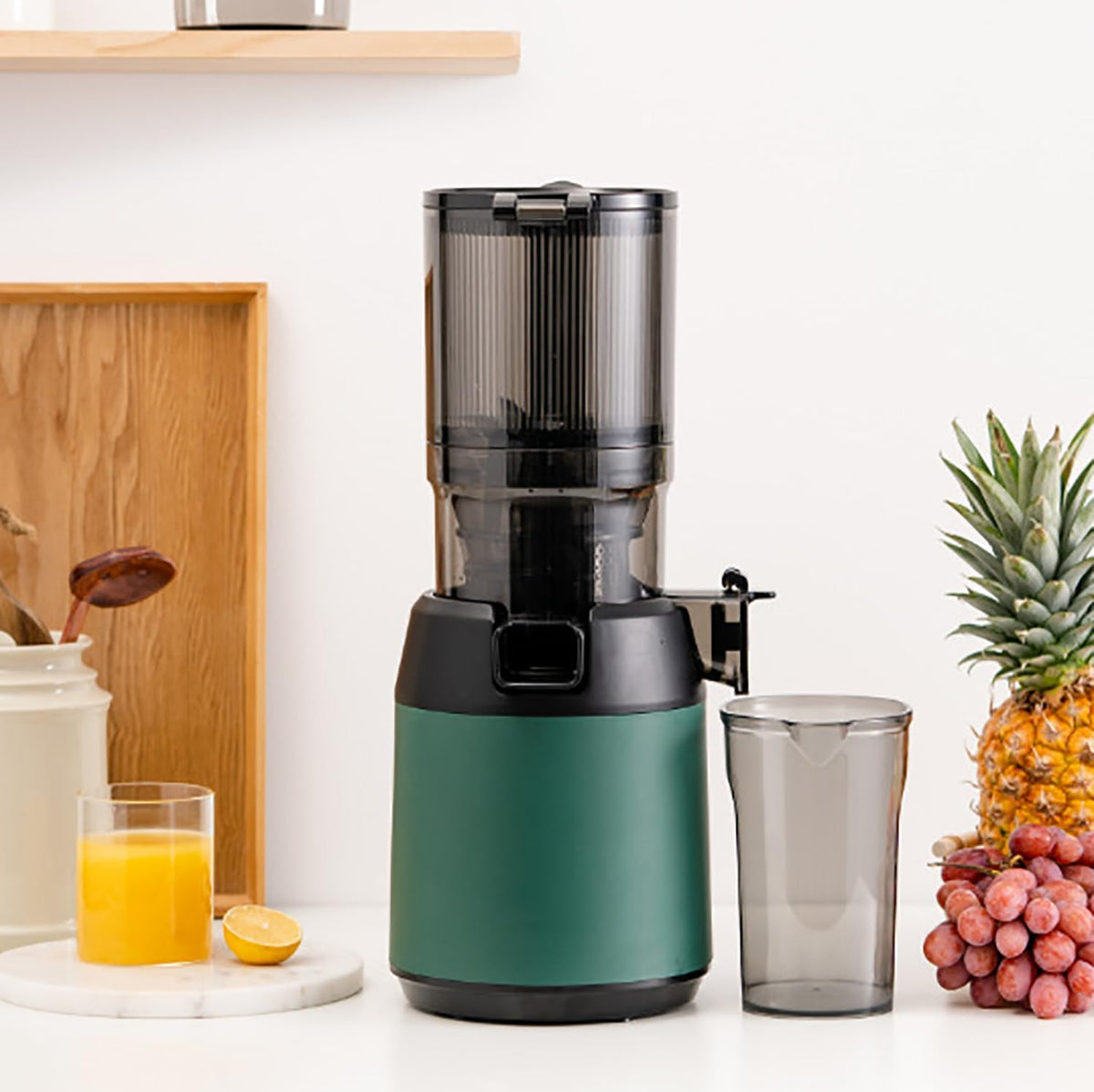 Coyeux Sapcentrifuge 300W Professionele Slow Masticating Juicer, met 13cm Voeden Chute, Compacte Koude Pers Juicer, voor Fruit Groenten