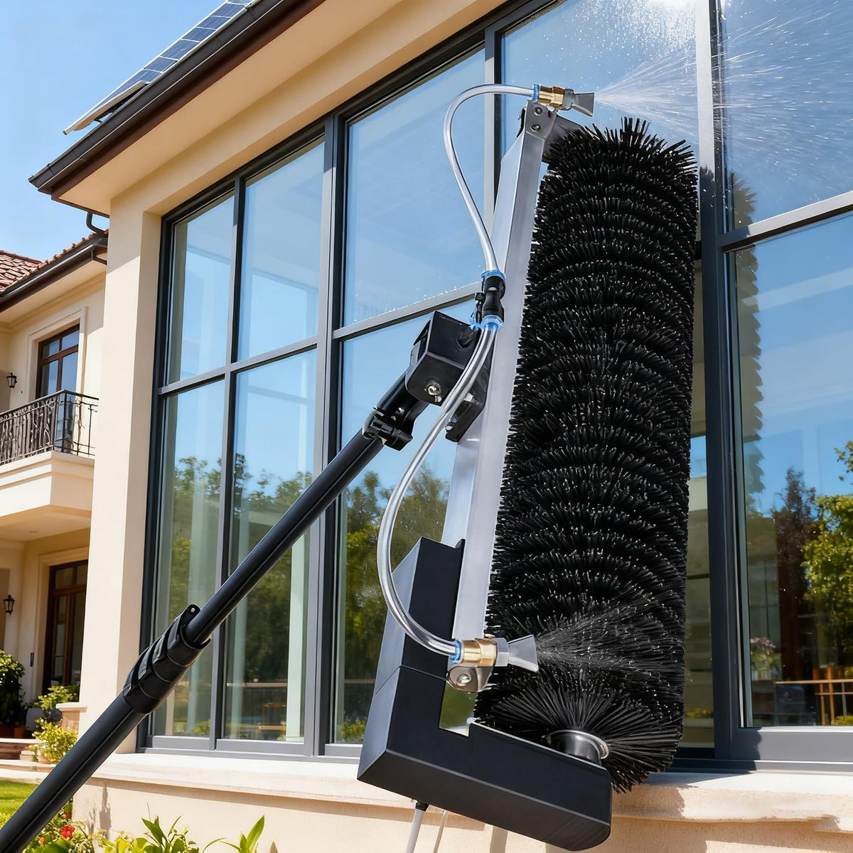 Raamreiniger Hcauynn Reinigingsgereedschap, 60 cm rolborstelkop, 7,5 m reinigingsmachine, voor elektrische zonnepanelen