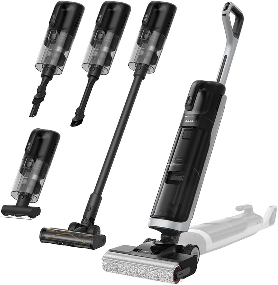 dreame Steelstofzuiger H14 Dual 5-in-1 nat- en droogstofzuiger, slimme dosering, plat