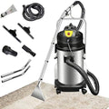 Gthtuhfd Tapijtreiniger Commerciële Tapijtreinigingsmachine, Roestvrij Staal - 60 Liter, 30L, Nat, En Droogzuigmachine, Dieptereiniging, Voor Tapijten