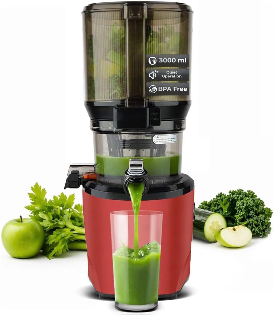 Sapcentrifuge Kuvings AUTO10S, met een capaciteit van 3L en een 200W motor. Ideaal, Gemakkelijk te onderhouden Slow Juicer, voor fruit