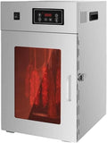Lshfyv Voedseldroger Roterende vleesdroger, 800W roestvrijstalen voedseldroger en -dehydrator, instelbare temperatuur 30-90 °C, met 14 haken, fruit