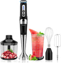 Beizuzu Blender Draadloze staafmixer: 4-in-1 oplaadbare draadloze, 21-snelheden en 3-hoekig verstelbaar, met 304 roestvrijstalen messen, hakmolen