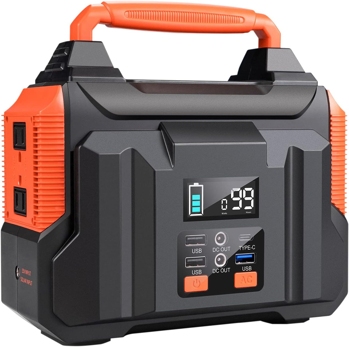 Propfe Aggregat Power Station, 60000 mAh draagbare zonnegenerator, 222 Wh back-up lithiumbatterij, met USB, snel opladen, noodstroom, voor thuis