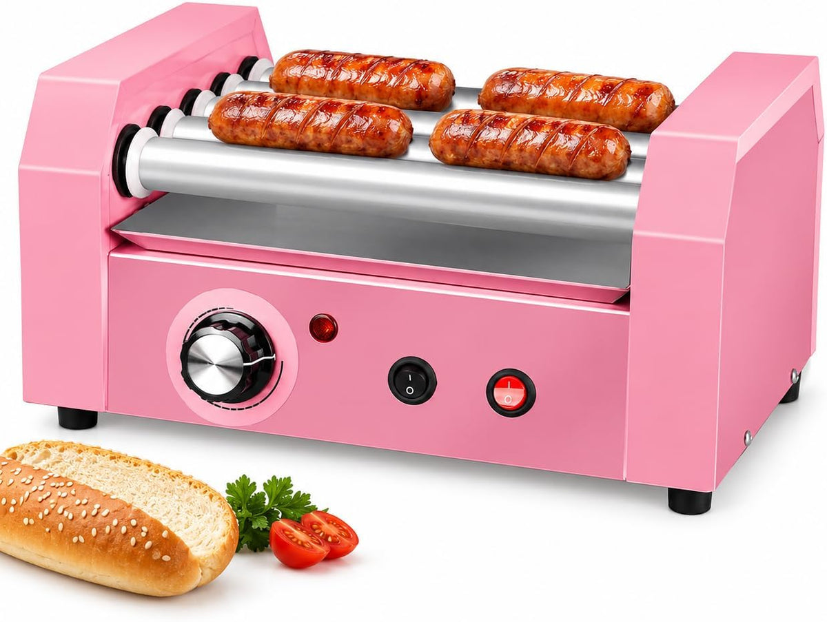 Grill RVS Hotdog Roller Machine, voor 6 Hotdogs, Geschikt