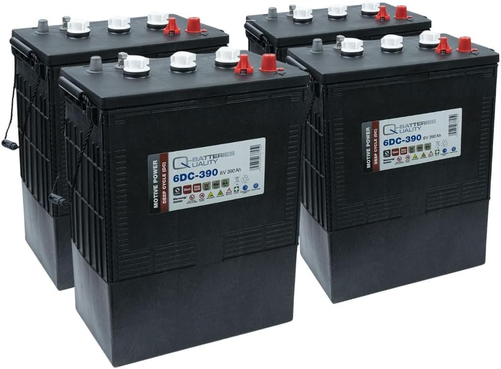 Akkuman.de Akkutechnik vom Fachmann Oplaadbare batterij 4 x Q-batterijen 6DC-390 6 V 390 Ah Deep Cycle