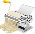Pastamachine Oryfwj, 24 x 18 x 26 cm, zilver, noedelmachine elektrische pastamachine die verse zelfgemaakte professionele Italiaanse noedels maakt