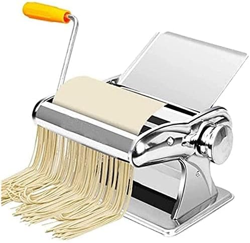 Pastamachine Oryfwj, 24 x 18 x 26 cm, zilver, noedelmachine elektrische pastamachine die verse zelfgemaakte professionele Italiaanse noedels maakt