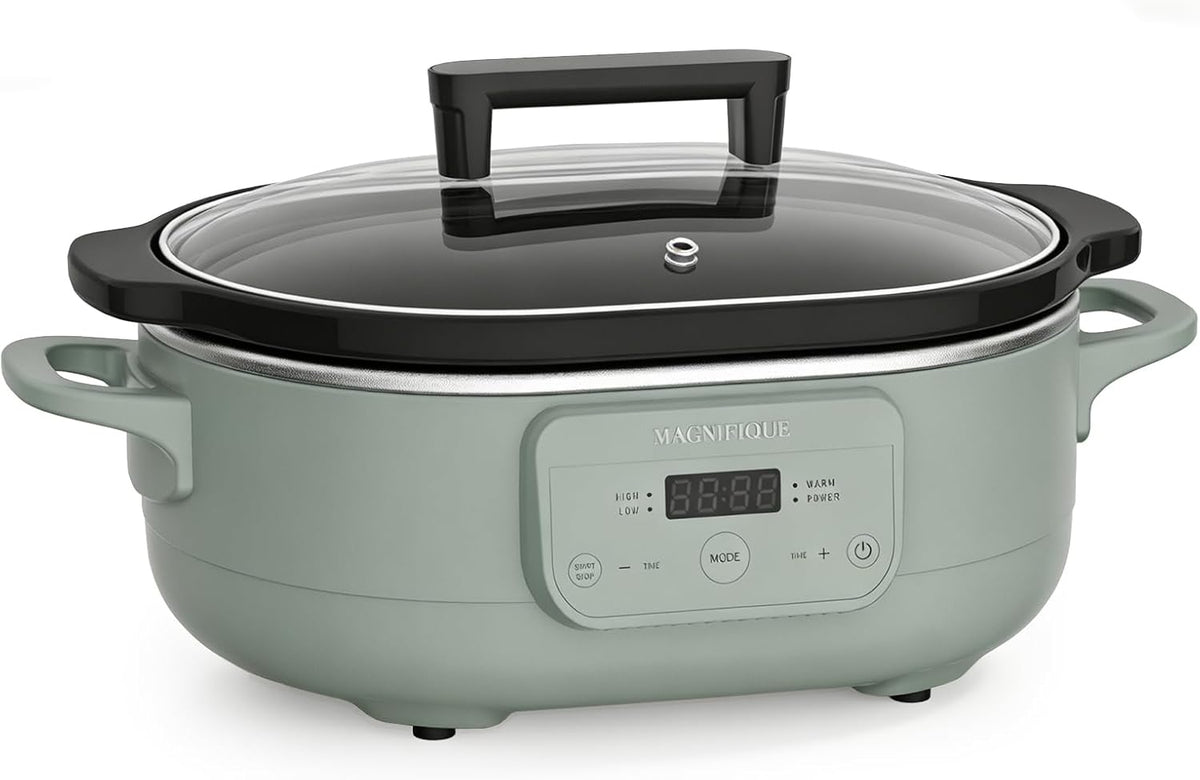 INDY VAC Slowcooker Magnifique Programmeerbare, 4,5 liter, voor meer dan 6 personen, uitneembaar en anti-aanbaklaag, klein keukenapparaat