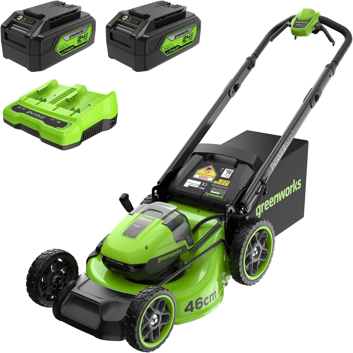 Greenworks Elektrische maaier Zelfrijdende Draadloze Accu Grasmaaier, 46cm Maaibreedte, 3 Jaar Garantie, MO48L424-01