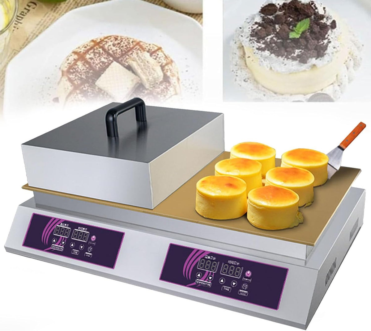Hydravex Wafelmaker Elektrische pannenkoekenmaker, voor thuis keuken restaurant bakkerij