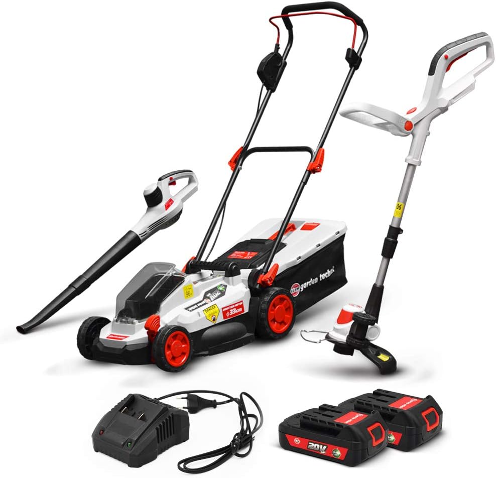 ELEM Garden Technic Elektrische maaier Set van 3 oplaadbare machines, 20 V, max. + 2 batterijen