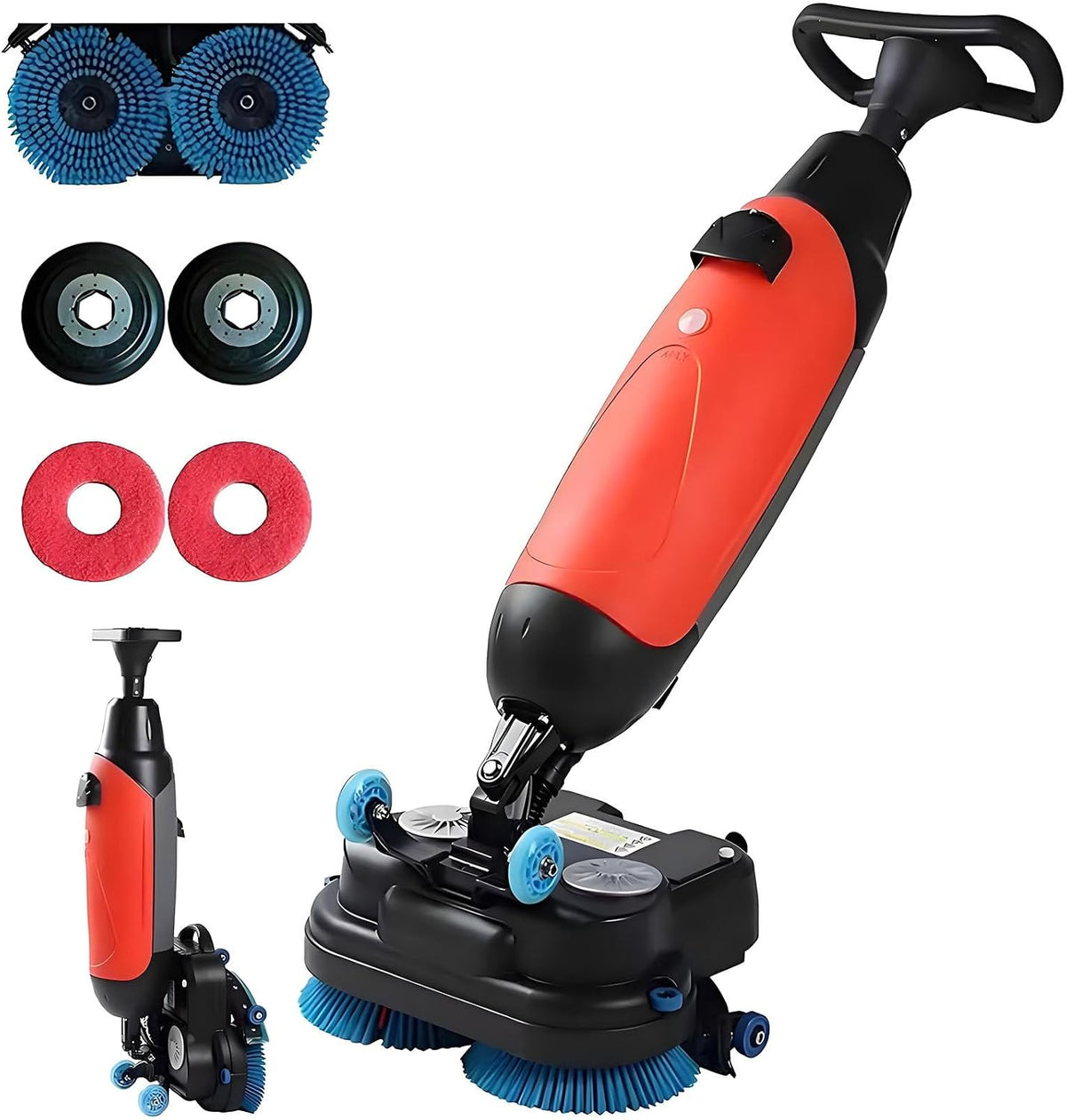Polijstmachine Heiheizi Compacte Commerciële Vloerschrobbelmachine, 45cm Reinigingsbreedte, Hoog Rendement 1200m2/u, Ideaal, voor Restaurants, Scholen
