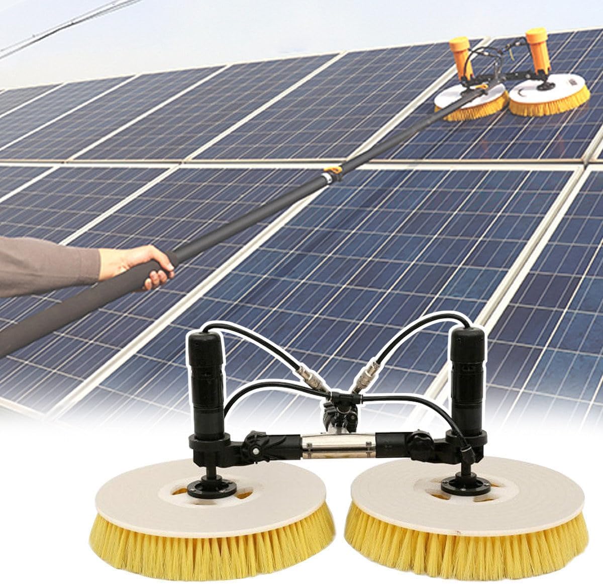 Wzlmz Raamreiniger Uitschuifbare reinigingsborstel, 7,5 m, voor zonnepanelen, reinigingsgereedschap, voor elektrische fotovoltaïsche zonnepanelen