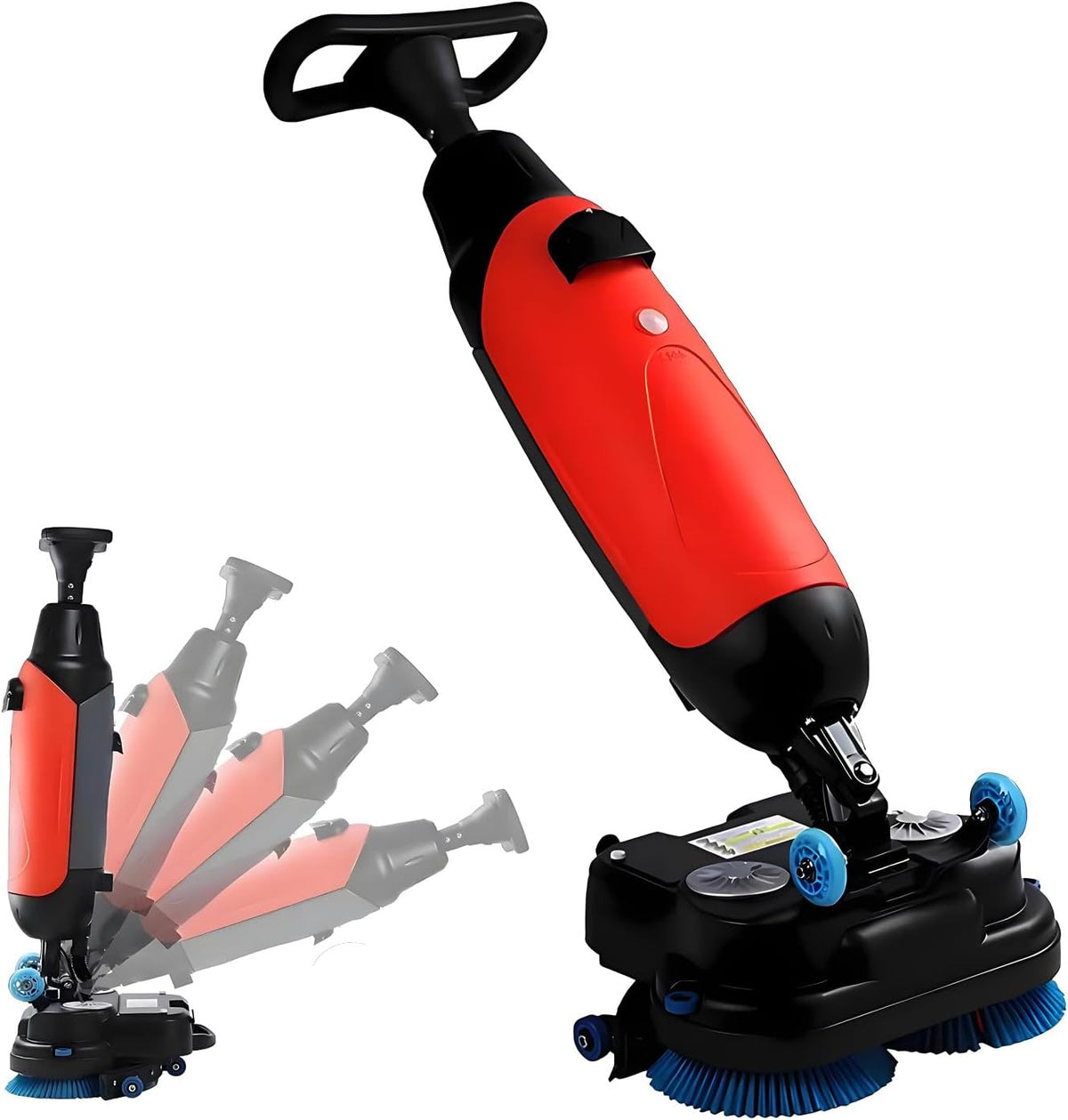Lyayyds Polijstmachine 17 inch commerciële vloerschrobmachine, automatisch 36V/10,5A 2x200W verstelbare borstels, met 360° draaibare kop