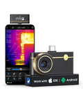 Thermal Master Thermische camera's P3 Warmtebeeldcamera, -20°C tot 600°C, 512x384 X3IR Infraroodcamera, met 8mm Macrolens, 1mA PCB-lekdetectie, Tool