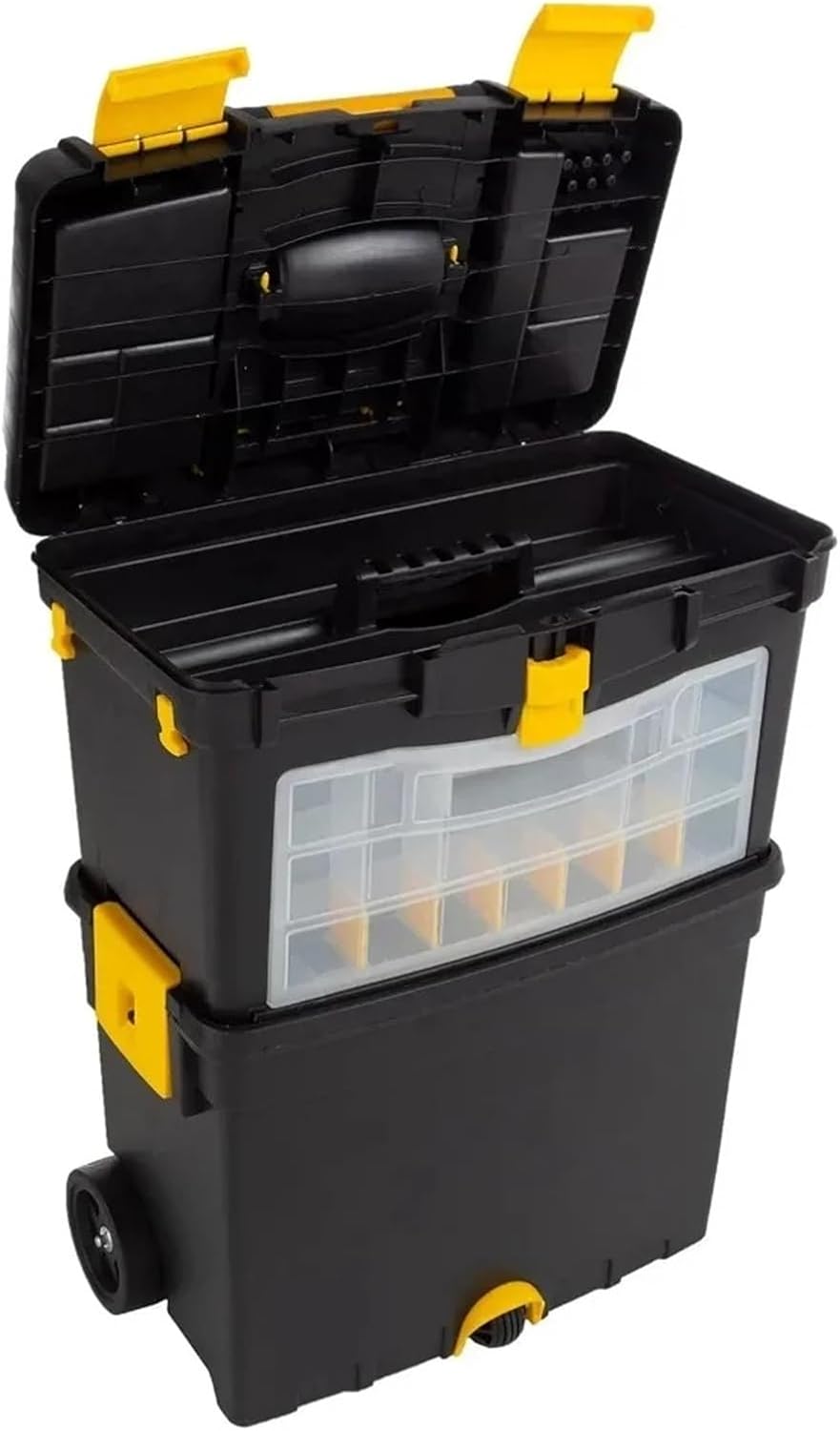 Gereedschapskist Xujuan-0227 Przybornik Rollende, met wielen, mobiele gereedschapswagen, met opvouwbare comfortabele handgreep